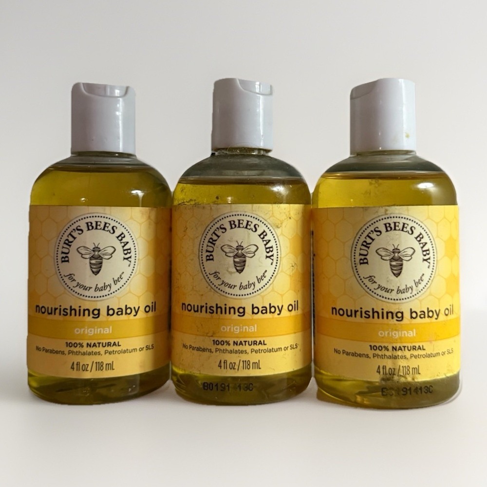 Burt's‎ Bees Baby Nourishing Baby Oil 4 Oz X 3